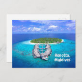 Konotta, Malediven Schönes Resort auf der Insel Postkarte (Vorne/Hinten)