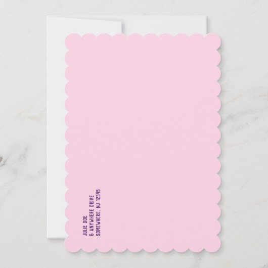 Konpeito First Birthday Einladung (Rückseite)