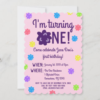 Konpeito First Birthday Einladung