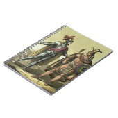 Konquistador mit einem Ureinwohner-Leiter (Farbe Notizblock (Linke Seite)