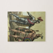 Konquistador mit einem Ureinwohner-Leiter (Farbe Puzzle (Horizontal)