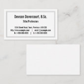 Konservativ, dapper Business Card Visitenkarte (Vorne/Hinten)