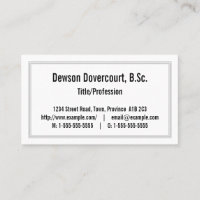 Konservativ, dapper Business Card