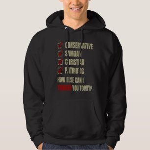 Konservativ Samoanisch Christlich Patriotisch Hoodie