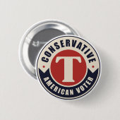 Konservative Amerikaner Button (Vorne & Hinten)