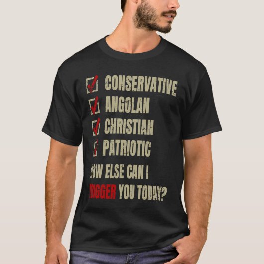 Konservative Angolan Christlich Patriotic T-Shirt (Vorderseite)