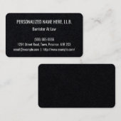 Konservative Barrister auf der juristischen Visite Visitenkarte (Vorne/Hinten)