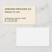 Konservative, Berufliche Visitenkarte (Vorne/Hinten)