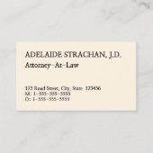 Konservative, Berufliche Visitenkarte (Vorderseite)