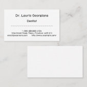 Konservative, bescheidene Visitenkarte (Vorne/Hinten)