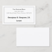 Konservative, einfache und Schlichte Visitenkarte (Vorne/Hinten)