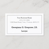 Konservative, einfache und Schlichte Visitenkarte (Vorderseite)