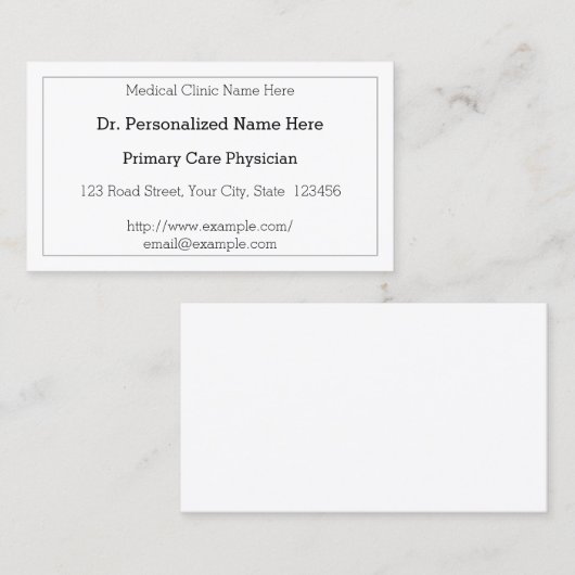 Konservative, einfache Visitenkarte (Vorne/Hinten)