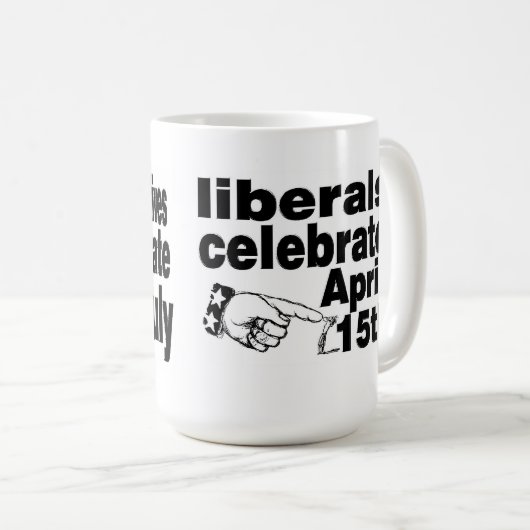 Konservative gegen Liberal-Tasse Kaffeetasse (VorderseiteRechts)