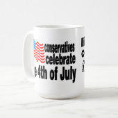 Konservative gegen Liberal-Tasse Kaffeetasse (Vorderseite Links)