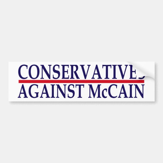 Konservative gegen McCain Autoaufkleber (Vorne)
