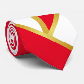 Konservative Gold Red White Krawatte (Gerollt)