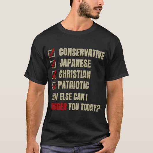 Konservative Japaner Christlich Patriotic T-Shirt (Vorderseite)