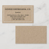 Konservative Juristenkarte Visitenkarte (Vorne/Hinten)