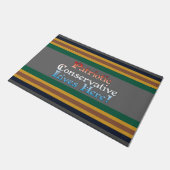 Konservative leben hier Door Mat Fußmatte (Schrägansicht)