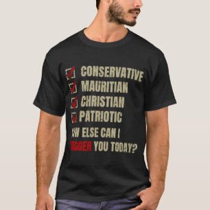 Konservative Mauritian Christlich Patriotic T-Shirt