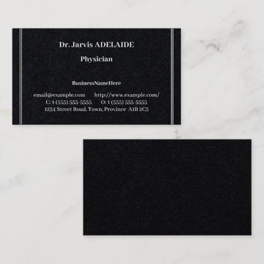 Konservative, medizinische Berufliche Visitenkarte (Vorne/Hinten)