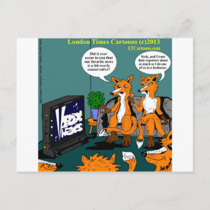 Konservative News Funny Cartoon Postkarte