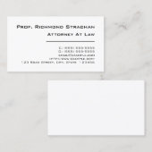 Konservative, Schlichte und preisgünstige Visitenk Visitenkarte (Vorne/Hinten)