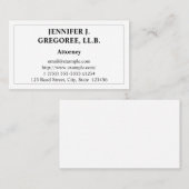 Konservative und Restrukturierte Anwaltskarte Visitenkarte (Vorne/Hinten)