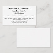 Konservative und Schlichte Anwaltskarte Visitenkarte (Vorne/Hinten)