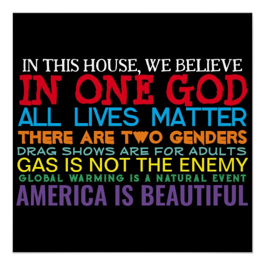 KONSERVATIVE WERTE - GLOSSY POSTER (Vorderseite)