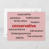 Konservative Werte und Philosophie Postkarte (Vorne/Hinten)