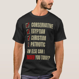 Konservativer ägyptischer christlicher Patriotismu T-Shirt