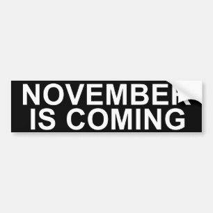 Konservativer Autoaufkleber. "NOVEMBER KOMMT " Autoaufkleber