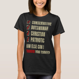 Konservativer botswanischer christlicher Patriotis T-Shirt