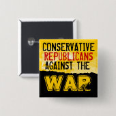 Konservativer GOP gegen den Kriegs-Knopf Button (Vorne & Hinten)
