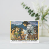 Konservativer Jesus, der den Armen hilft Postkarte (Stehend Vorderseite)