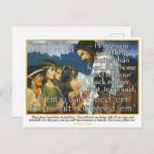 Konservativer Jesus, der den Armen hilft Postkarte (Vorne/Hinten)