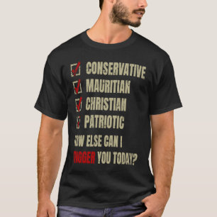 Konservativer Mauritischer Christlicher Patriotisc T-Shirt