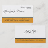 Konservatives sauberes klassisches verziertes visitenkarte (Vorne/Hinten)