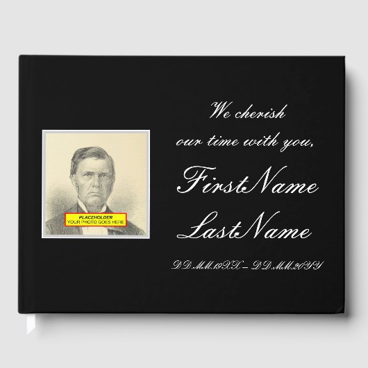 Konservatives und individuelles Beileid Gästebuch (Vorderseite)