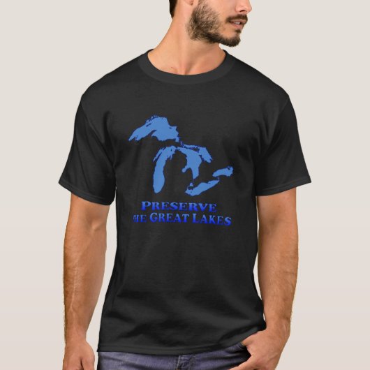 Konserve Great Lakes - schwarzer T - Shirt (Vorderseite)