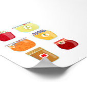 Konserven von Lebensmitteln - Gemischte Konfitüren Poster (Ecke)