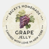 Konservenaufkleber im Vintagen Stil Runder Aufkleber (Vorderseite)