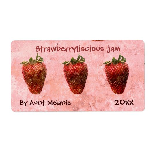 Konservenetikett für Strawberry (Vorne)