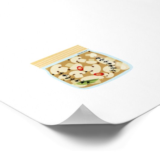 Konservenkost - gepickelte Pilze Poster (Ecke)