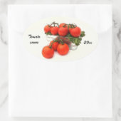 Konservenmarke für Tomatensauce Ovaler Aufkleber (Tasche)