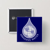 Konservieren Sie Wasser Button (Vorne & Hinten)