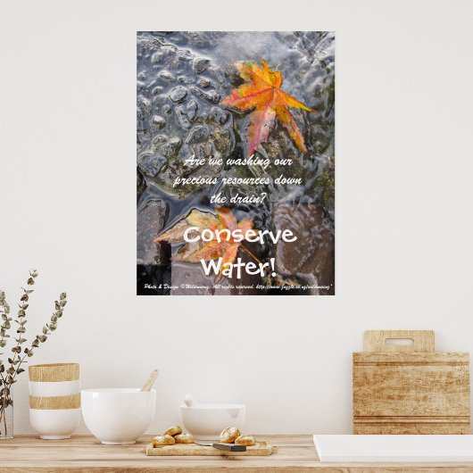 Konservieren Sie Wasser! Poster (Küche)