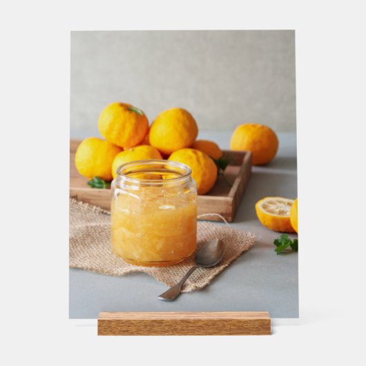 Konservierte Speisen aus Yuja Acrylschild (Vorderseite)